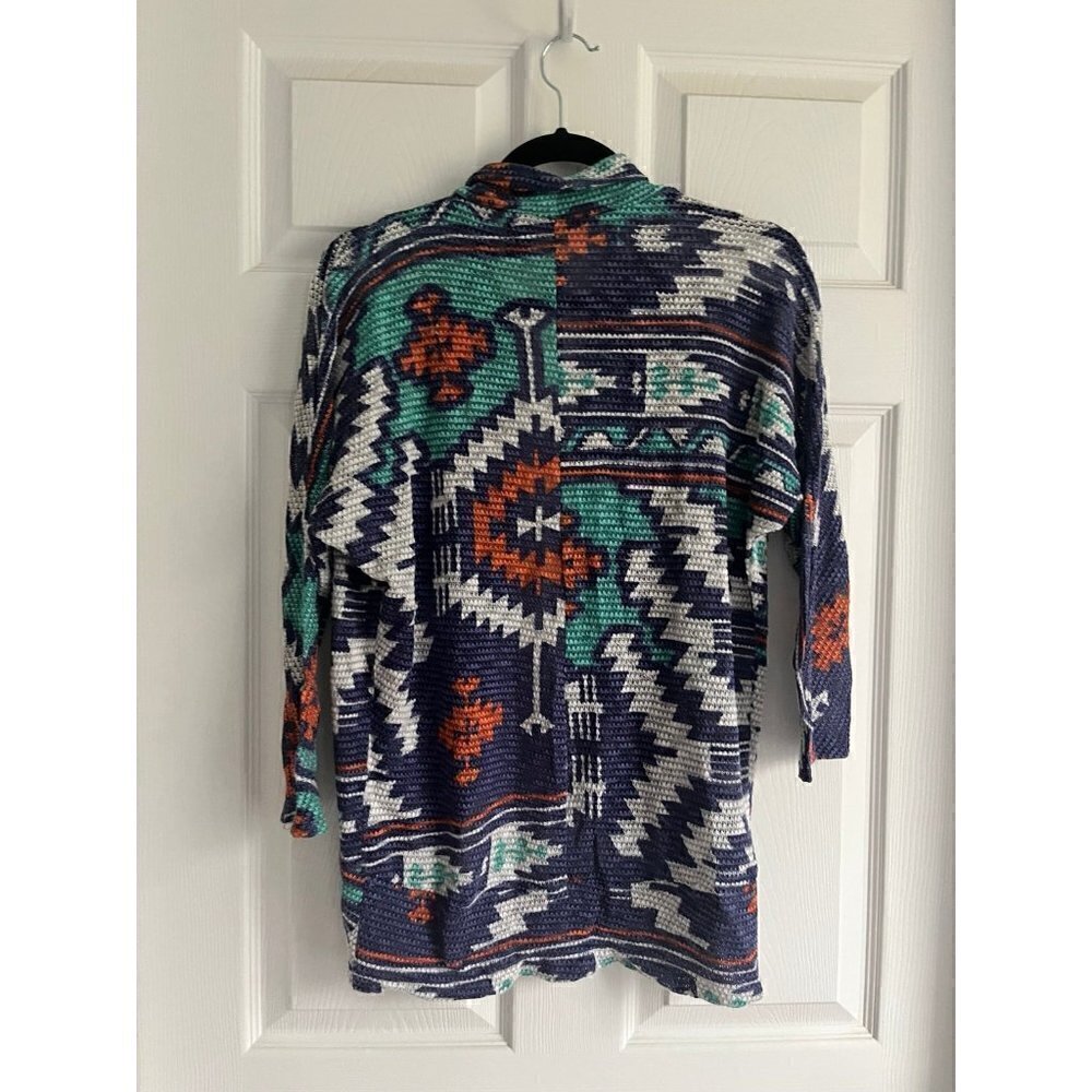 Aztec Patterned Blouse Cardigan - Picture 2 of 2
